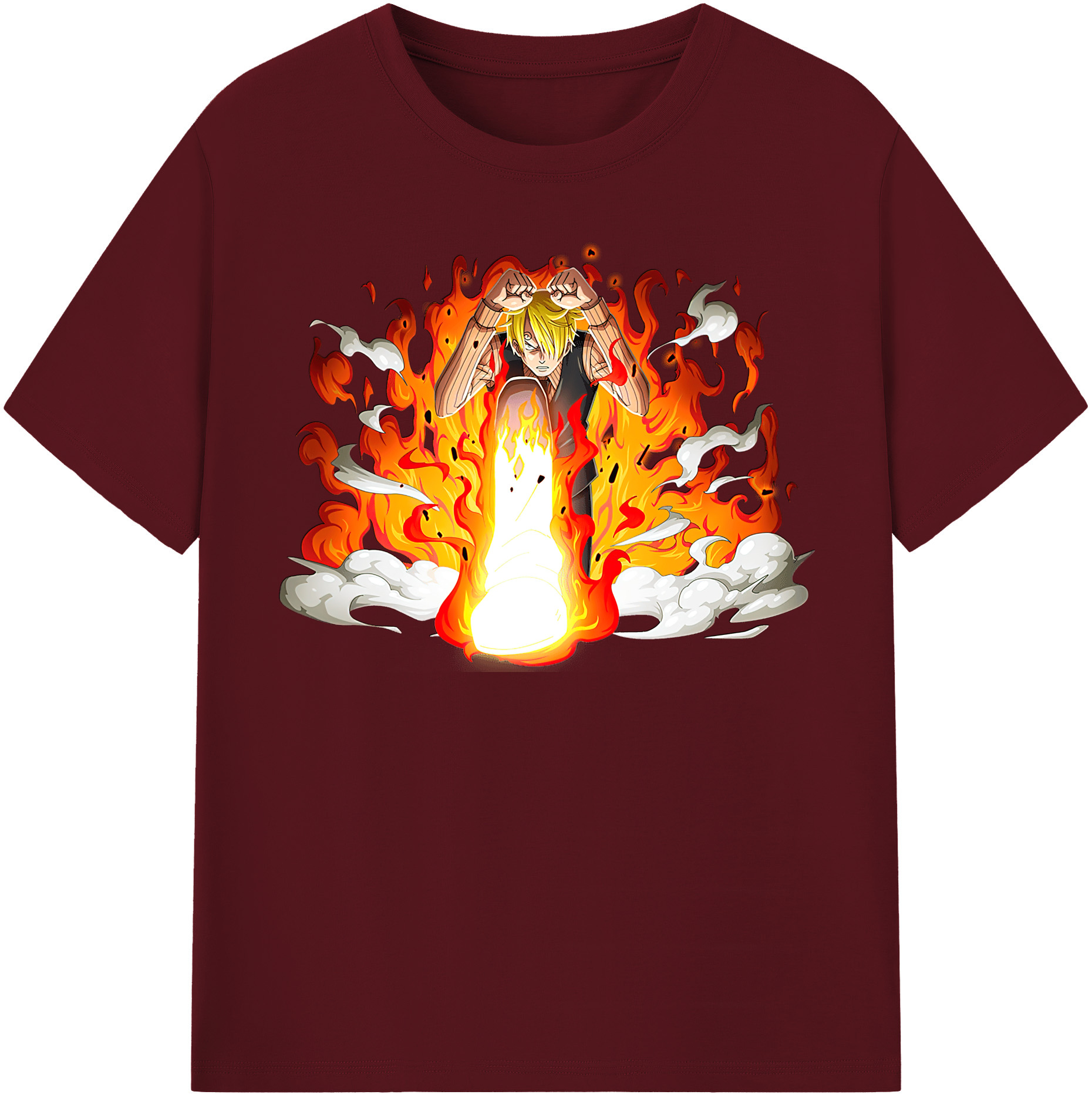 ワンピース サンジ ONE PIECE Sanji 綿100％半袖Tシャツ（フロントプリント）